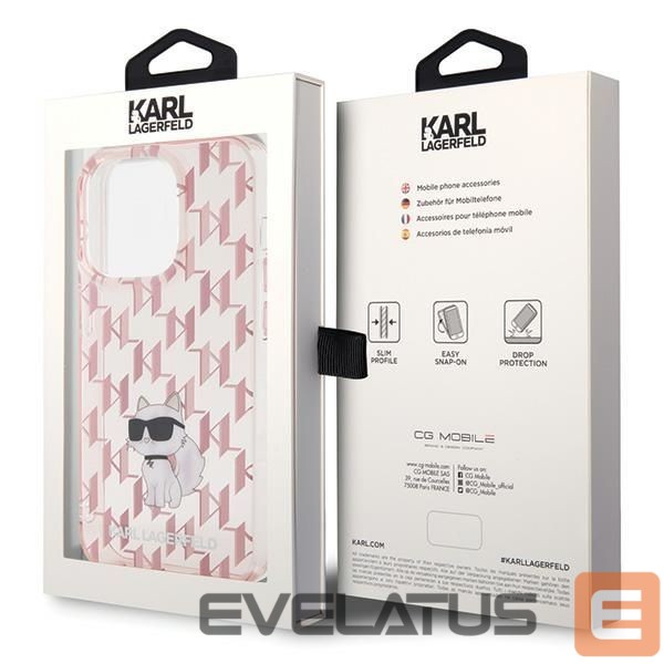 Other goods Karl Lagerfeld Karl Lagerfeld Monogram Choupette iPhone 15 Pro Case - Pink