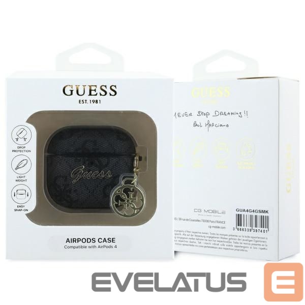 Other goods Guess Guess GUA4G4GSMK AirPods 4 cover black/black 4G Charm Collection