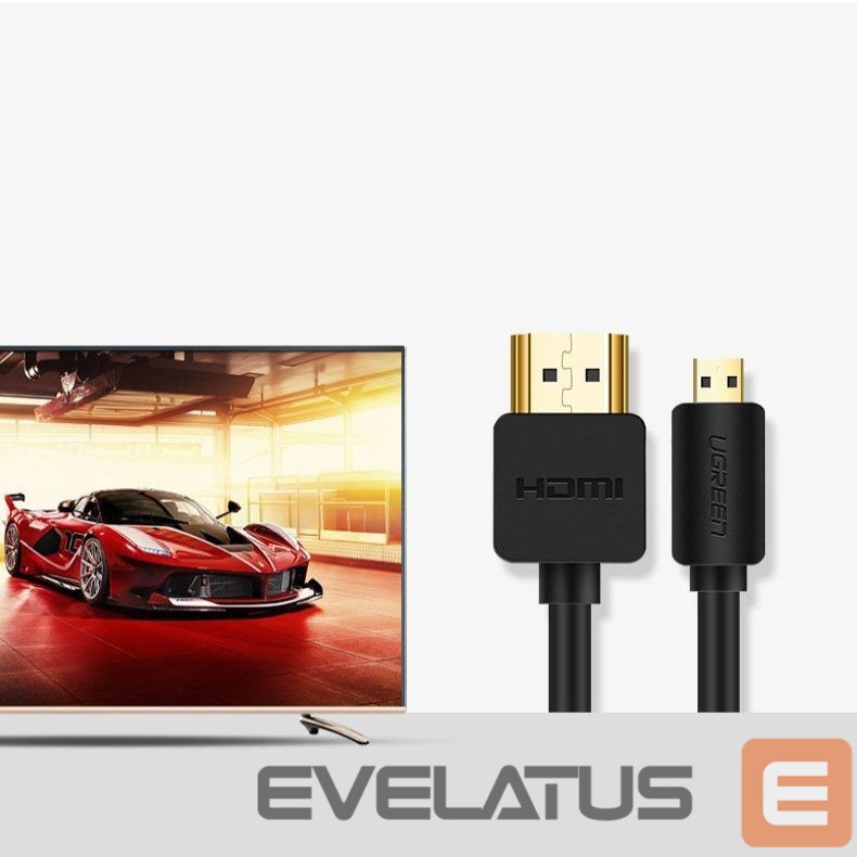 Cable Ugreen Ugreen cable HDMI - micro HDMI cable 19 pin 2.0v 4K 60Hz 30AWG 1.5m black (30102)
