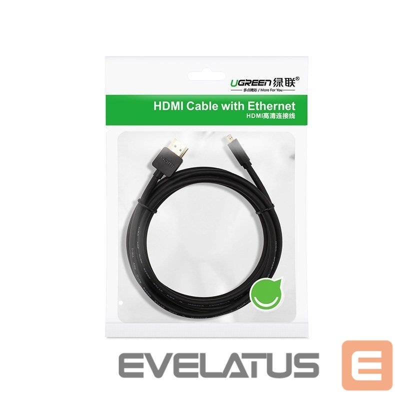 Cable Ugreen Ugreen cable HDMI - micro HDMI cable 19 pin 2.0v 4K 60Hz 30AWG 1.5m black (30102)