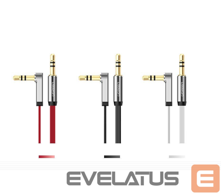 Cable Ugreen Ugreen flat cable AUX audio cable 3.5 mm mini jack 2m silver (10599)
