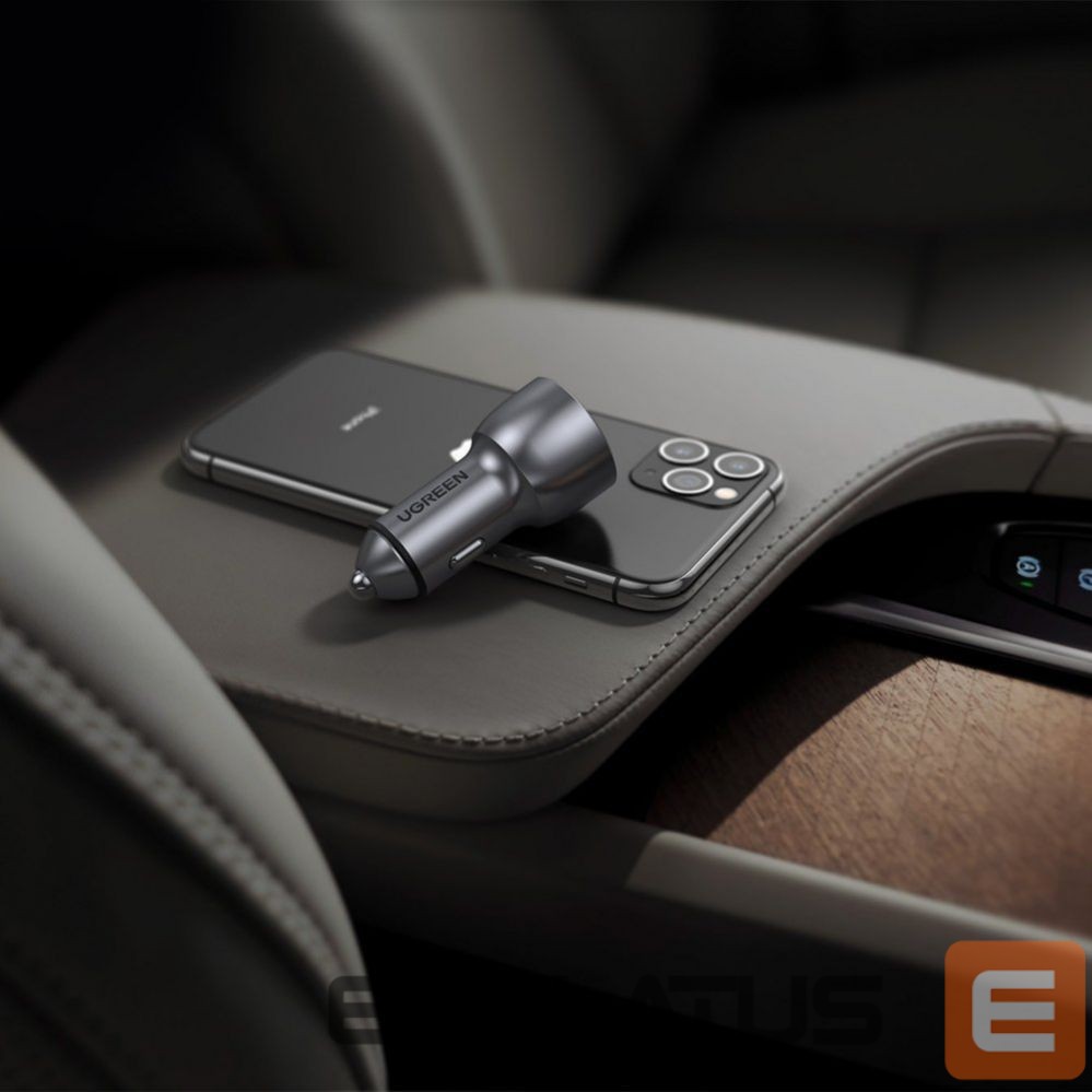 Adapter Ugreen Ugreen Car Charger USB / USB Type C Quick Charge 3.0 Power Delivery 36W 3A Gray (CD213 60980)