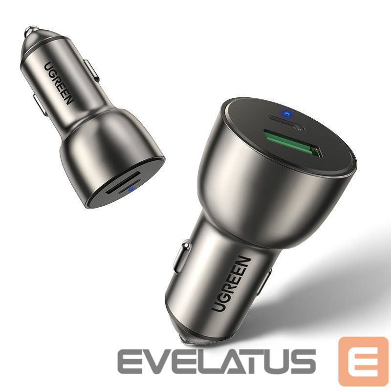 Adapter Ugreen Ugreen Car Charger USB / USB Type C Quick Charge 3.0 Power Delivery 36W 3A Gray (CD213 60980)
