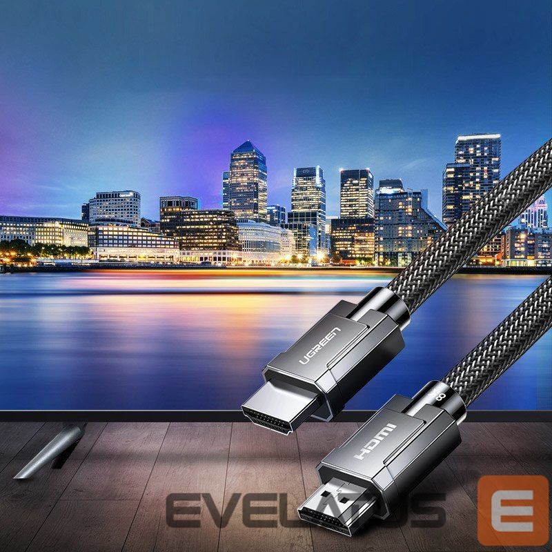 Cable Ugreen Ugreen cable HDMI 2.1 cable 8K 60 Hz / 4K 120 Hz 3D 48 Gbps HDR VRR QMS ALLM eARC QFT 2 m gray (HD135 70321)