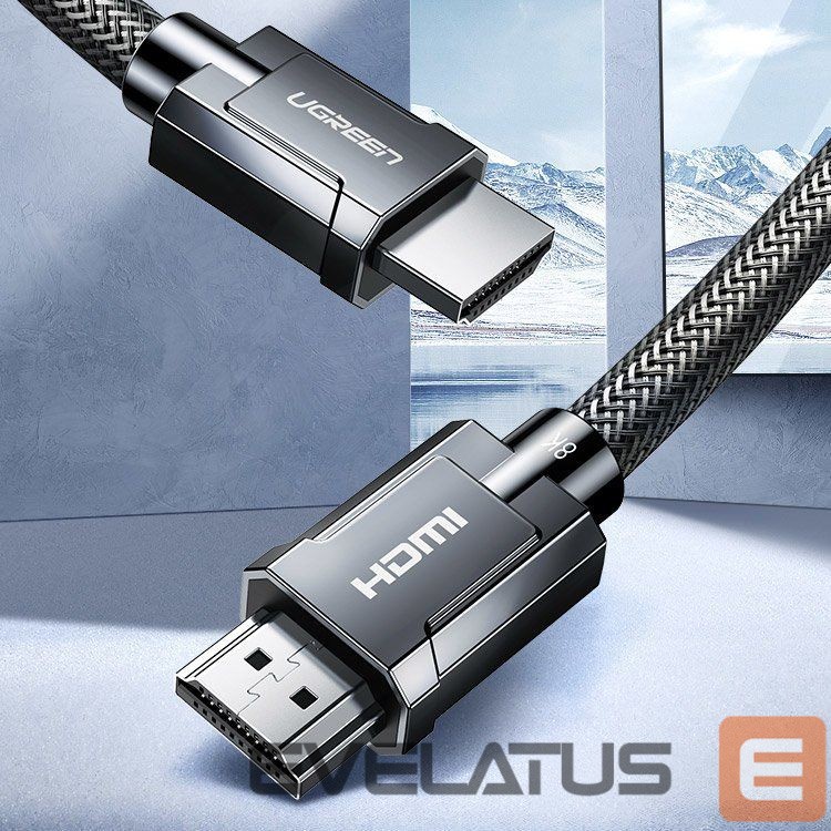 Cable Ugreen Ugreen cable HDMI 2.1 cable 8K 60 Hz / 4K 120 Hz 3D 48 Gbps HDR VRR QMS ALLM eARC QFT 2 m gray (HD135 70321)