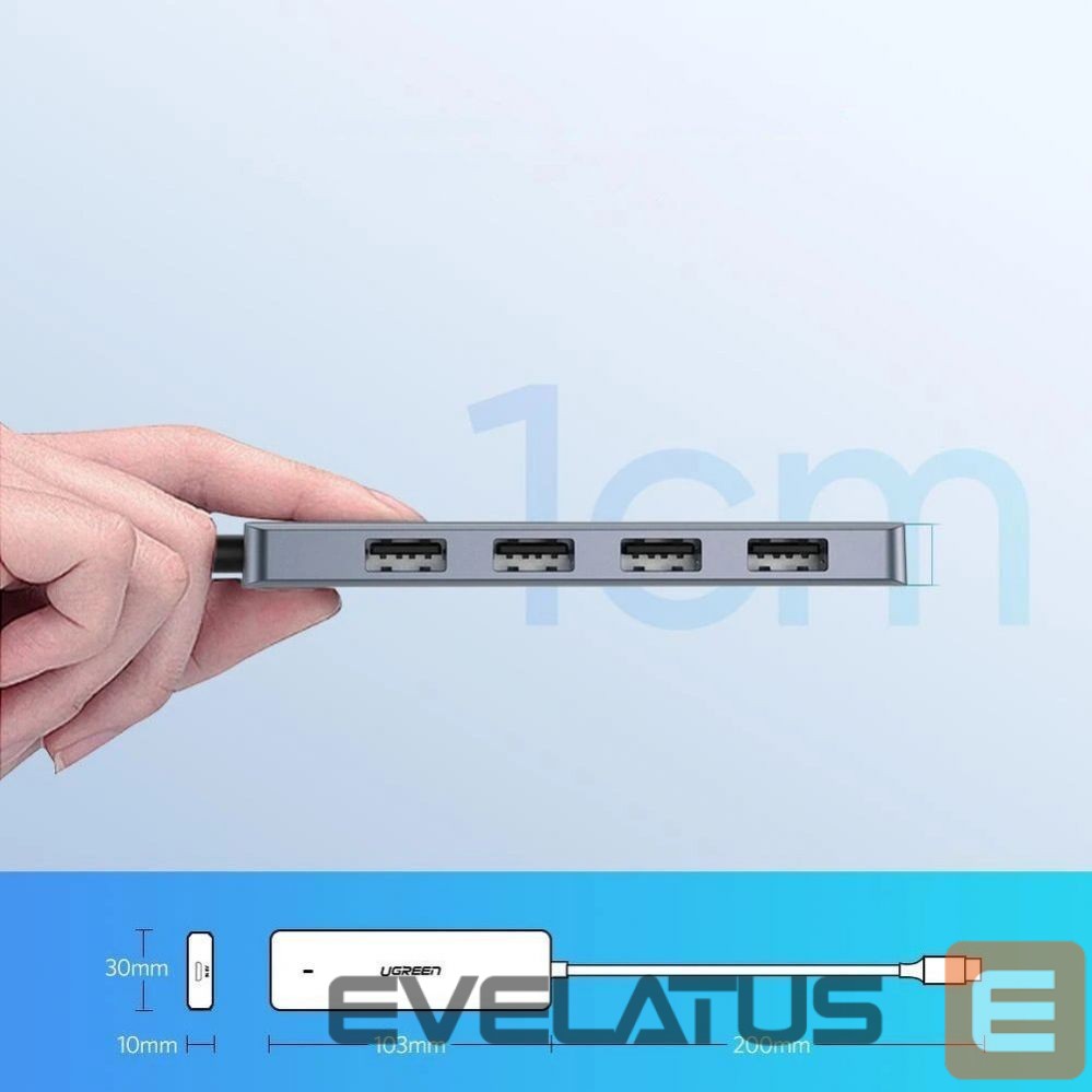 Other Computer Accessory Ugreen Ugreen USB Type C HUB - 4x USB 3.2 Gen 1 with USB-C power port gray (CM219 70336)