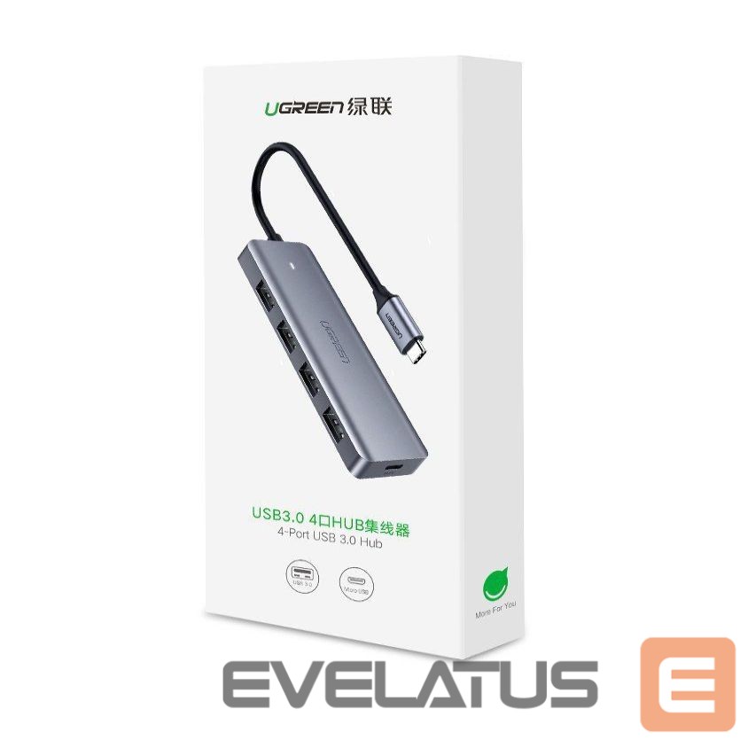 Other Computer Accessory Ugreen Ugreen USB Type C HUB - 4x USB 3.2 Gen 1 with USB-C power port gray (CM219 70336)