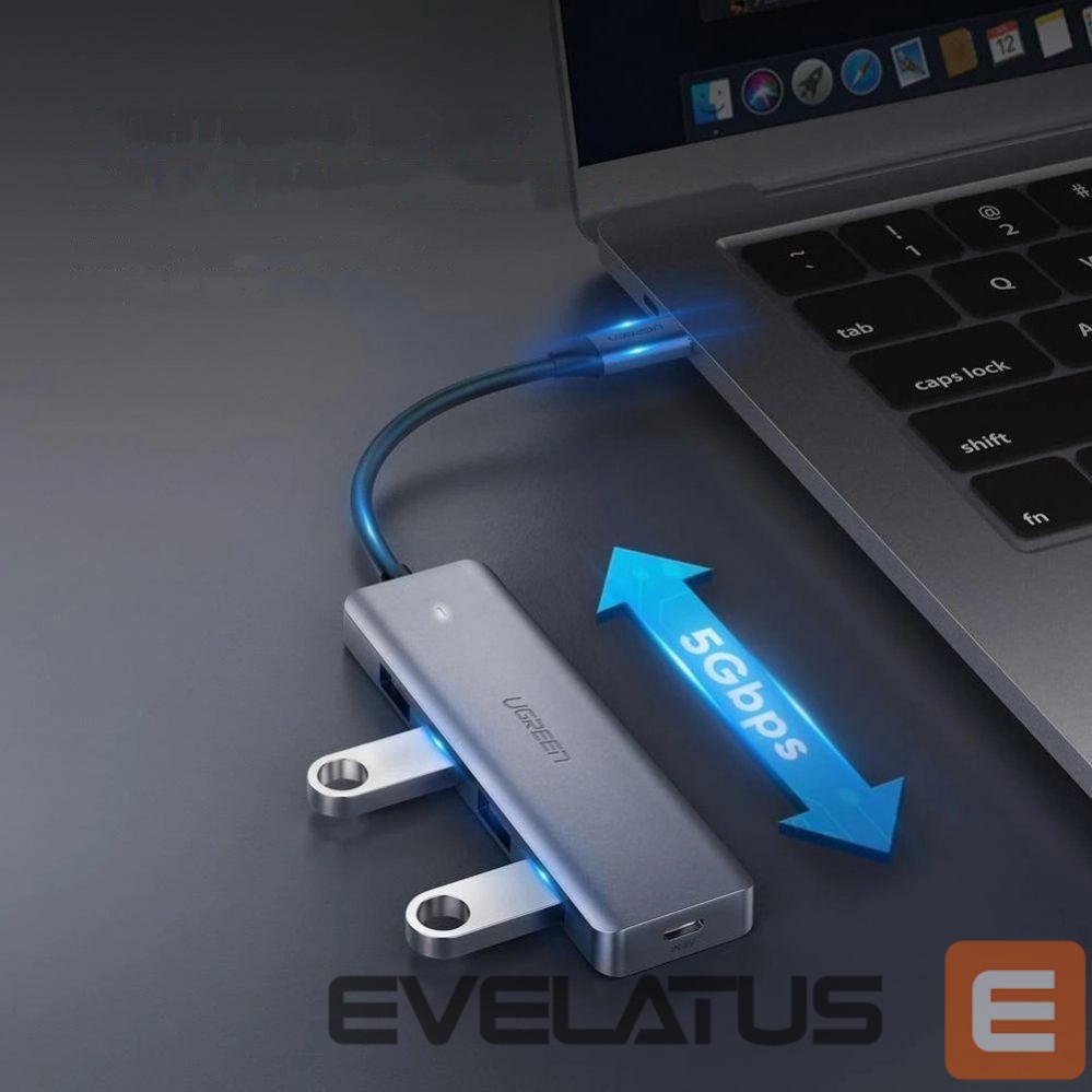 Other Computer Accessory Ugreen Ugreen USB Type C HUB - 4x USB 3.2 Gen 1 with USB-C power port gray (CM219 70336)