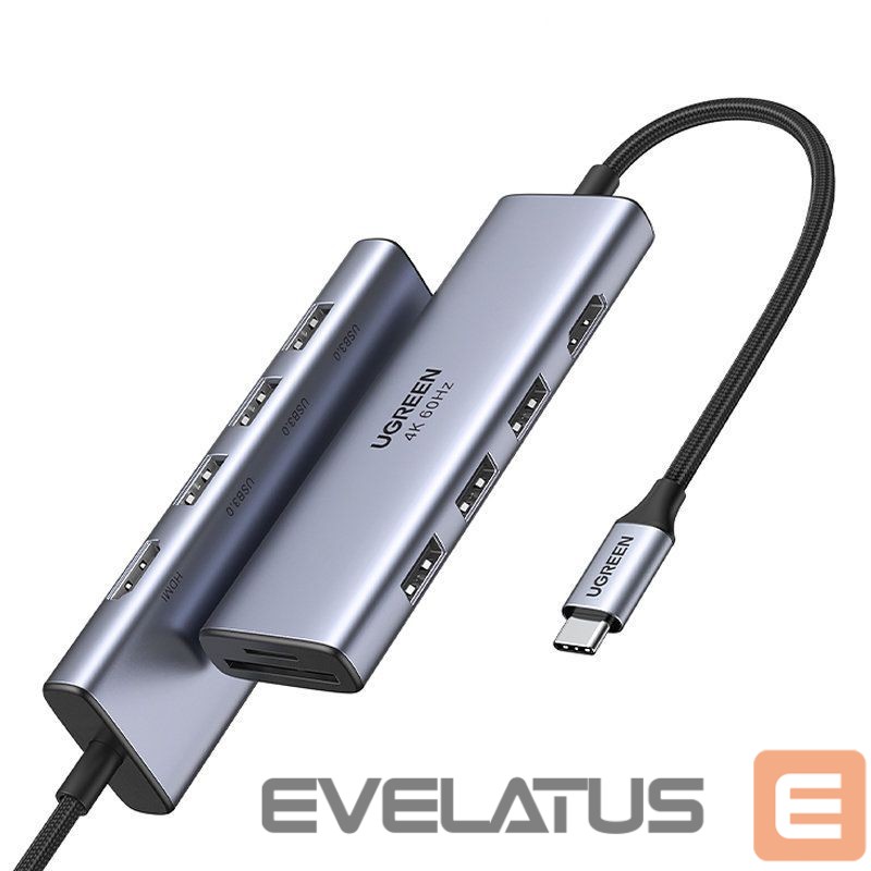 Other Computer Accessory Ugreen Ugreen multi-functional HUB USB Type C - 3x USB 3.2 Gen 1 / HDMI 4K 60Hz / SD and TF card reader gray (60383 CM511)
