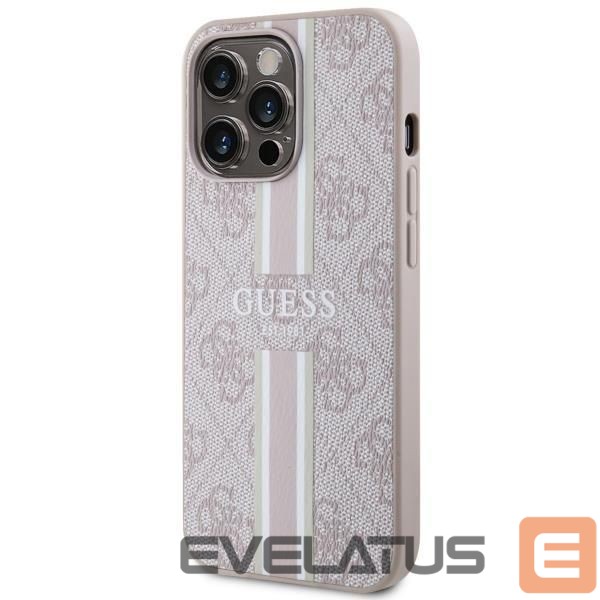 Back panel cover Guess Guess GUHMP13XP4RPSP iPhone 13 Pro Max 6.7" pink/pink hardcase 4G Printed Stripes MagSafe