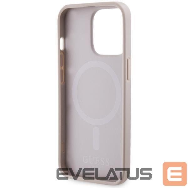 Back panel cover Guess Guess GUHMP13XP4RPSP iPhone 13 Pro Max 6.7" pink/pink hardcase 4G Printed Stripes MagSafe