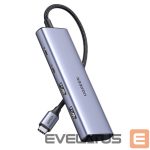Cable Ugreen  HUB USB-C - 2 x USB-A / 2 x USB-C 20 cm Ugreen CM473 - gray 
