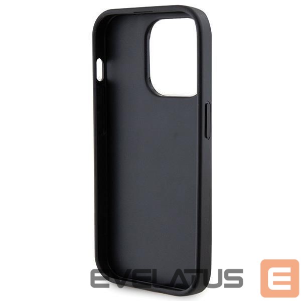 Back panel cover Guess Guess GUHCP15LPS4DGPK iPhone 15 Pro 6.1" black/black hardcase Strass Metal Logo