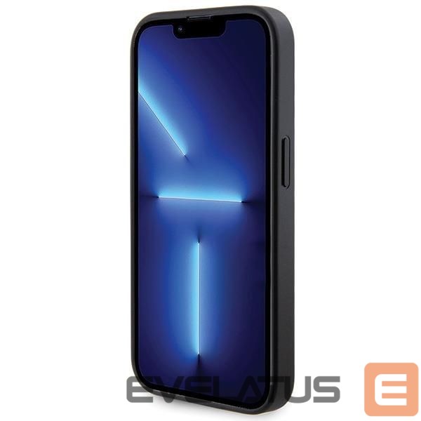 Back panel cover Guess Guess GUHCP15LPS4DGPK iPhone 15 Pro 6.1" black/black hardcase Strass Metal Logo