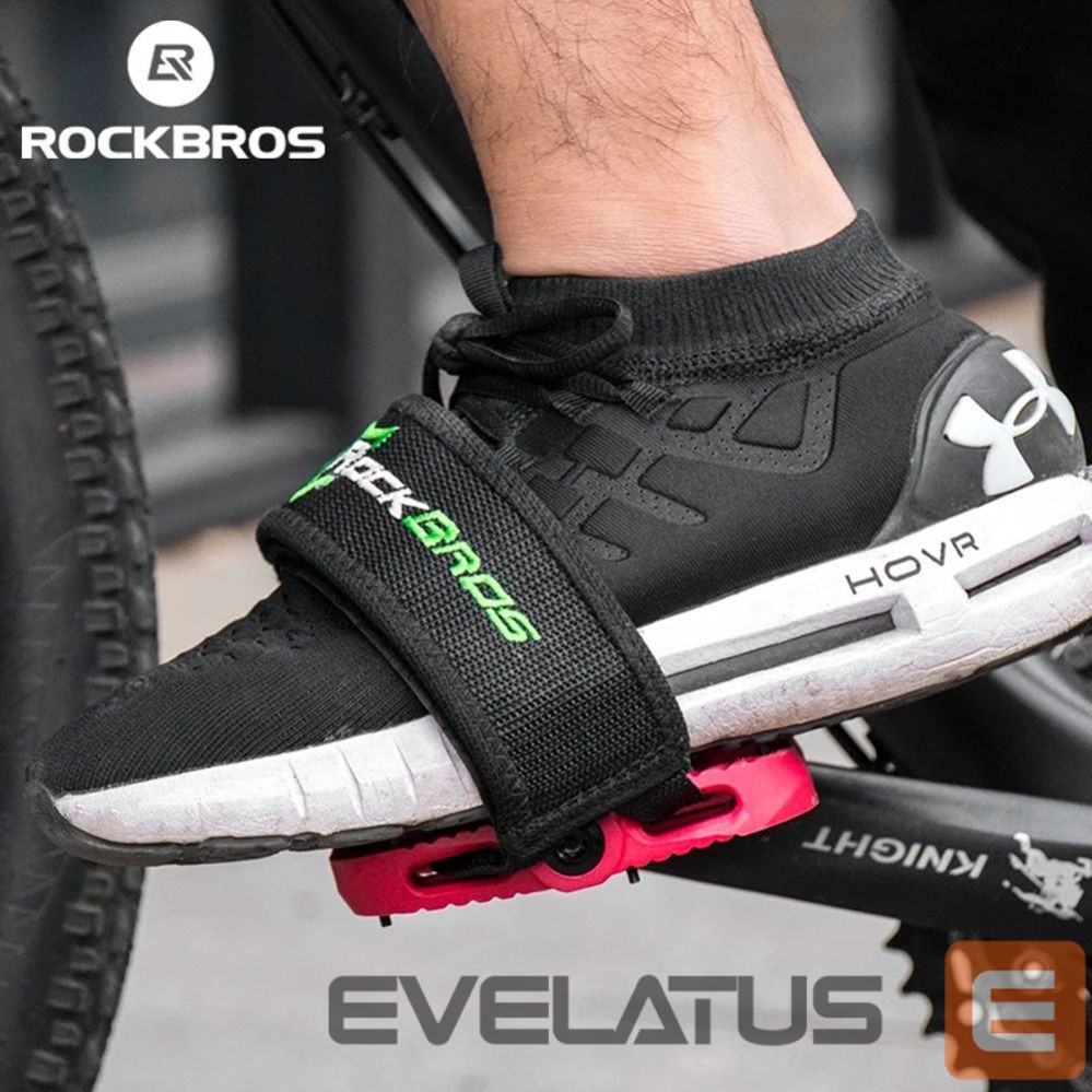 Bicycle accessory Rockbros Rockbros GZT1001 bicycle pedal straps - black