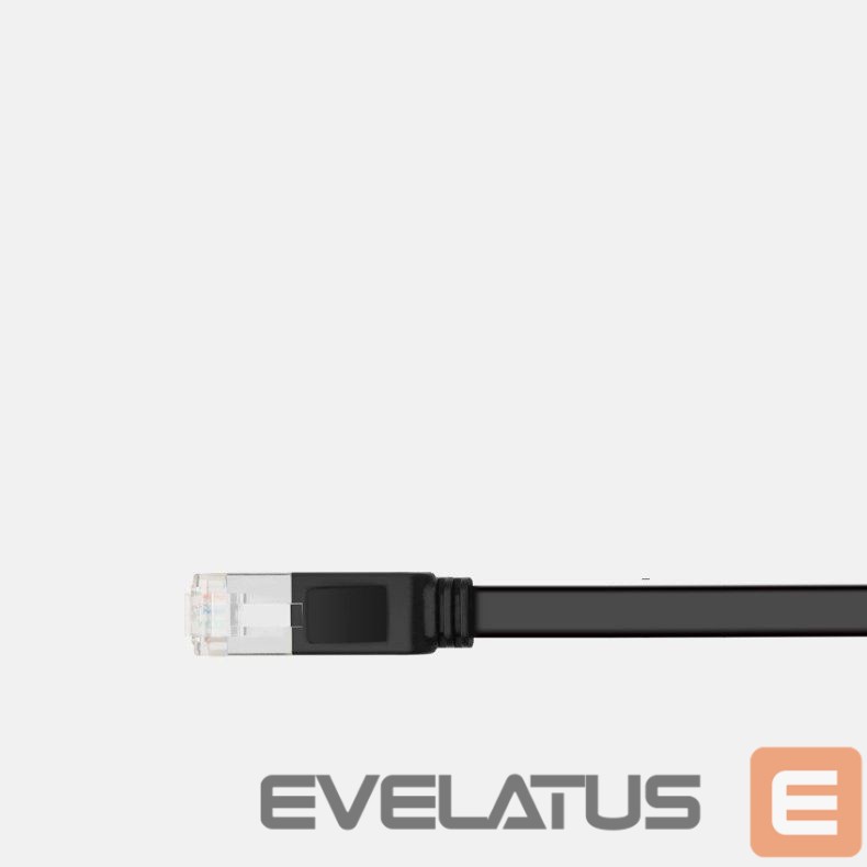 Cable Ugreen Ugreen flat cable internet network cable Ethernet patch cord RJ45 Cat 6 UTP 1000 Mbps 2 m black (50185)
