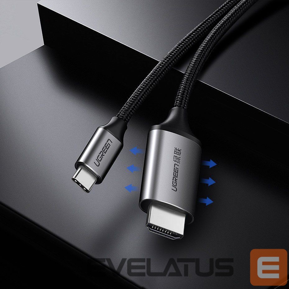 Cable Ugreen Ugreen cable HDMI cable - USB Type C 4K 60 Hz 1.5 m black-gray (MM142 50570)