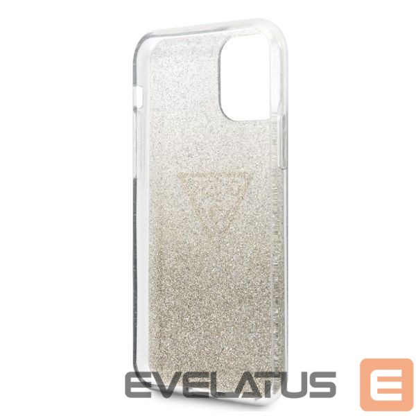 Back panel cover Guess Guess GUHCN65SGTLGO iPhone 11 Pro Max gold/gold hard case Glitter Triangle
