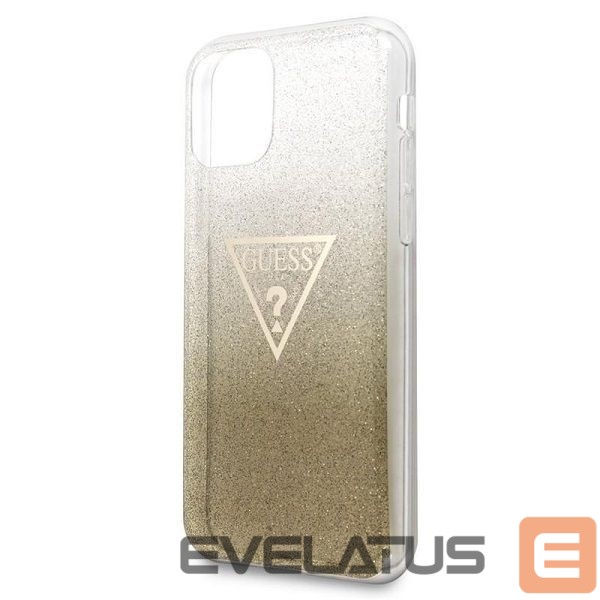 Back panel cover Guess Guess GUHCN65SGTLGO iPhone 11 Pro Max gold/gold hard case Glitter Triangle