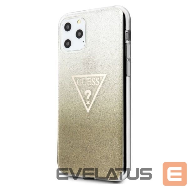 Back panel cover Guess Guess GUHCN65SGTLGO iPhone 11 Pro Max gold/gold hard case Glitter Triangle