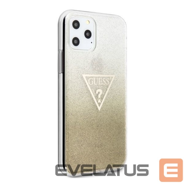 Back panel cover Guess Guess GUHCN65SGTLGO iPhone 11 Pro Max gold/gold hard case Glitter Triangle