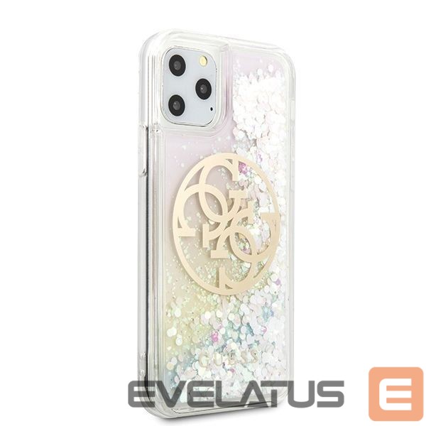 Back panel cover Guess Guess GUHCN58LGIRGP iPhone 11 Pro hard case Gradient Liquid Glitter Circle Logo