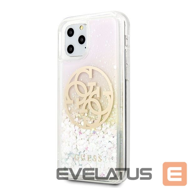 Back panel cover Guess Guess GUHCN58LGIRGP iPhone 11 Pro hard case Gradient Liquid Glitter Circle Logo