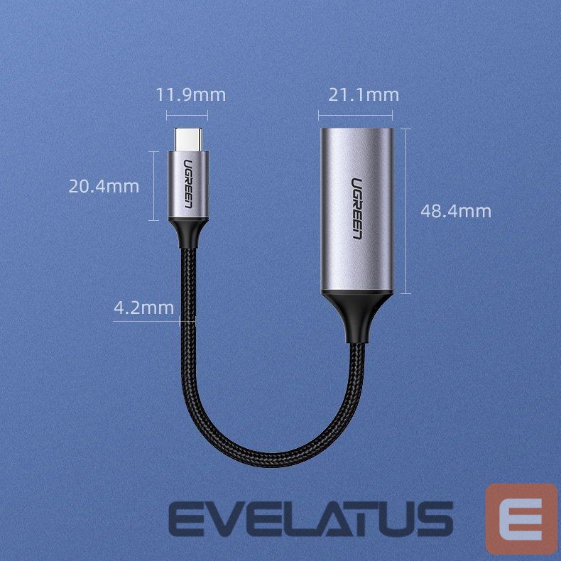 Cable Ugreen Ugreen USB Type C to HDMI 2.0 Adapter 4K @ 60 Hz Thunderbolt 3 for MacBook / PC gray (70444)