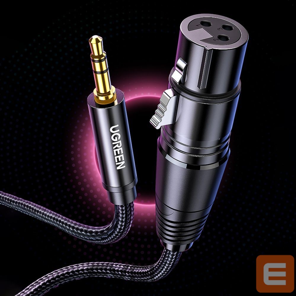 Cable Ugreen Ugreen audio cable 3.5mm mini jack (male) - XLR (female) 1m black (AV182)