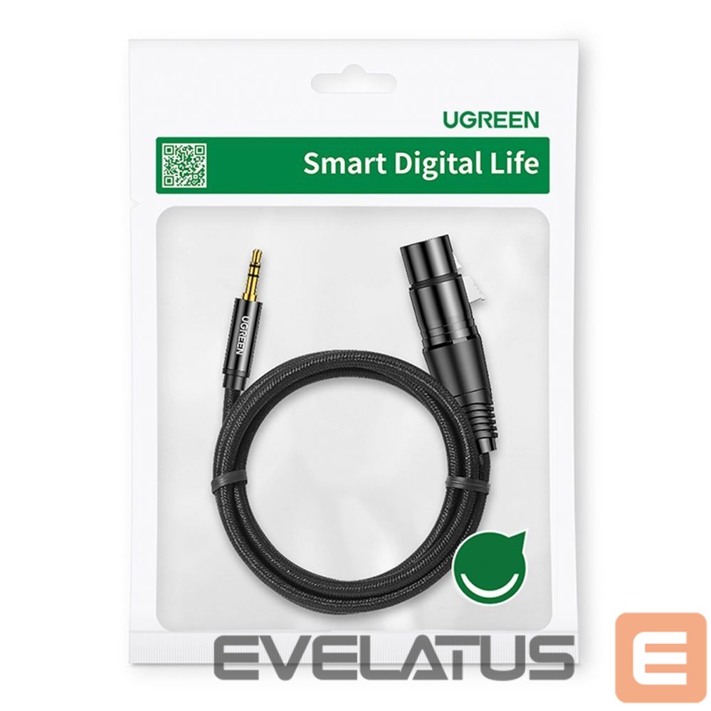 Cable Ugreen Ugreen audio cable 3.5mm mini jack (male) - XLR (female) 1m black (AV182)
