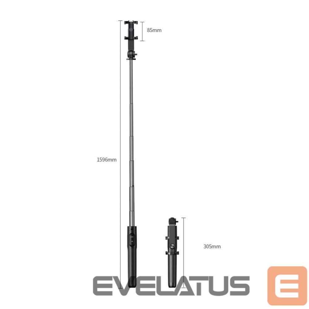 Camera accessory Ugreen Selfie stick / telescopic pole with stand and Bluetooth remote control 1.5m Ugreen LP586 - black