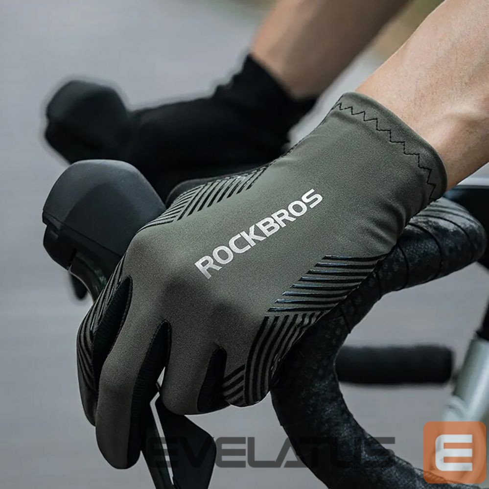 Bicycle accessory Rockbros Rockbros 16110006002 shock-absorbing cycling gloves size M - green and black