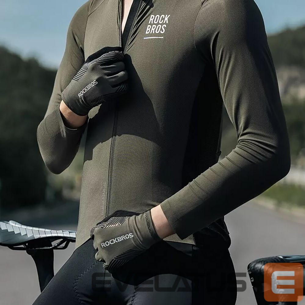 Bicycle accessory Rockbros Rockbros 16110006002 shock-absorbing cycling gloves size M - green and black