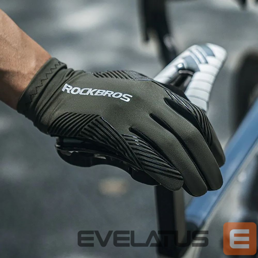 Bicycle accessory Rockbros Rockbros 16110006002 shock-absorbing cycling gloves size M - green and black