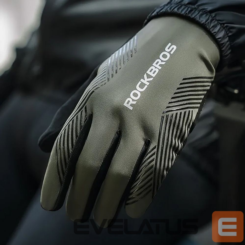 Bicycle accessory Rockbros Rockbros 16110006002 shock-absorbing cycling gloves size M - green and black
