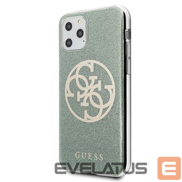 Back panel cover Guess Guess GUHCN65PCUGLKA iPhone 11 Pro Max khaki hard case 4G Circle Glitter