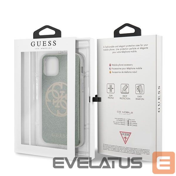 Back panel cover Guess Guess GUHCN65PCUGLKA iPhone 11 Pro Max khaki hard case 4G Circle Glitter