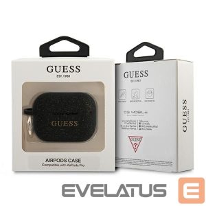 Back panel cover Guess  Guess Silicone Glitter Case for AirPods Pro - Black 