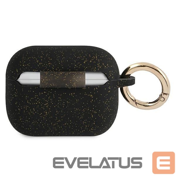 Back panel cover Guess Guess Silicone Glitter Case for AirPods Pro - Black