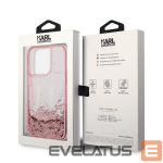 Back panel cover Karl Lagerfeld  Karl Lagerfeld KLHCP14XLBKLCP iPhone 14 Pro Max 6.7 "pink / pink hardcase Liquid Glitter Big KL 
