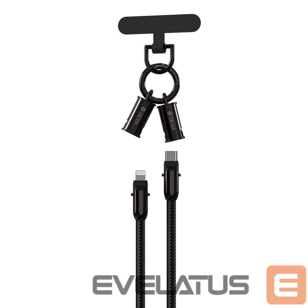 Other Computer Accessory Devia Devia cable lanyard 2in1 PD USB-C - Lightning 1,2 m 27W black