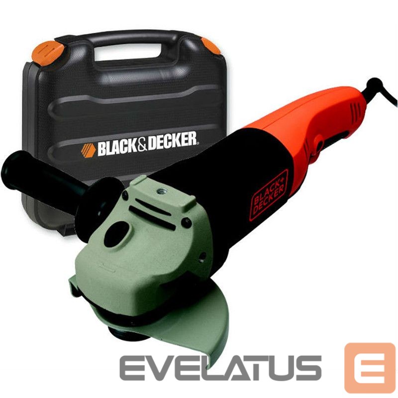 Wired headphones Black & Decker KG1202K-QS | Brushless Angle Grinder | 1200 W | 125 mm
