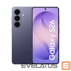 Smartphone Samsung  Galaxy | S26 (S942) | Cobalt Violet | 6.3 " | Dynamic LTPO AMOLED 2X | 1080 x 2340 pixels | Qualcomm | Snapdragon 8 Elite Gen 5 (3 nm) | Internal RAM 12 GB | 128 GB | Dual SIM | 5G | Main camera resolution 50+12+10 MP | Android | Secondary camera resolution 12 MP | 16 | 4300 mAh 