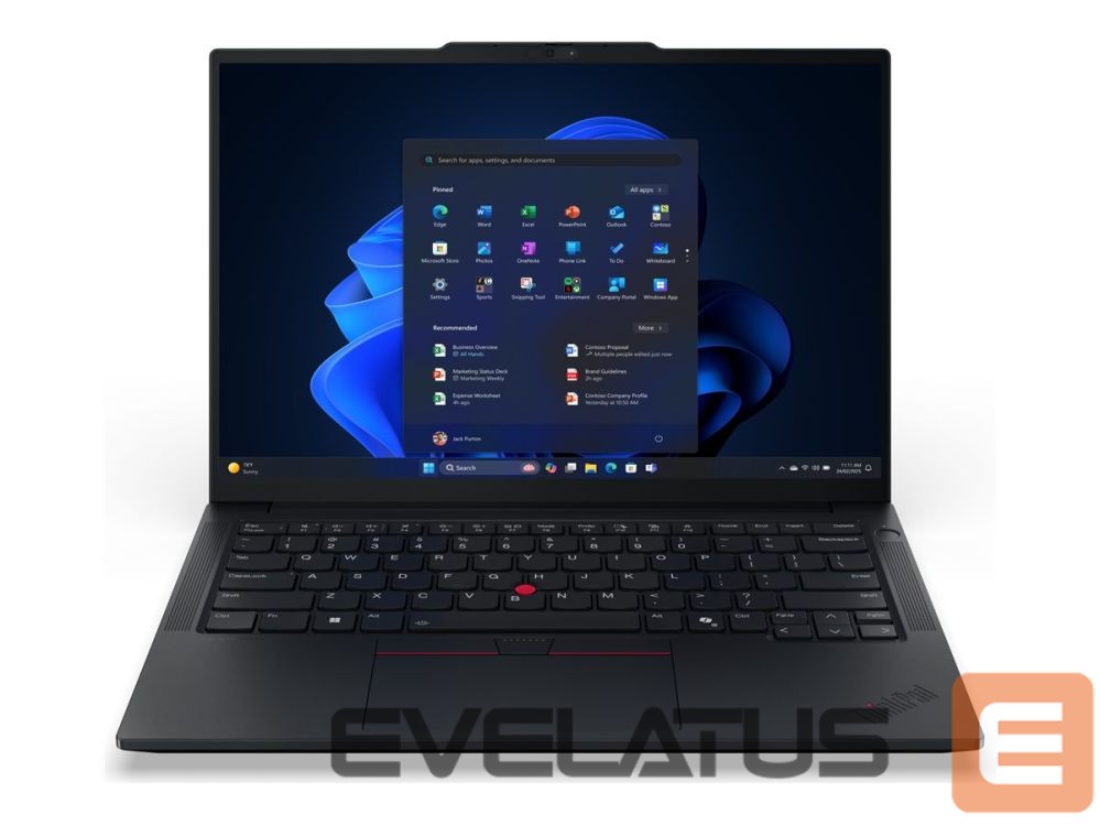 Laptop computer Lenovo ThinkPad E14 G7 Intel | Black | 14 " | IPS | WUXGA | 1920 x 1200 pixels | Anti-glare | Intel Core Ultra 5 | 228V | 32 GB | Soldered LPDDR5x | Solid-state drive capacity 512 GB | Intel Arc Graphics 130V | Windows 11 Pro | 802.11ax | Bluetooth version 5.3 | Keyboard language Nordic | Keyboard backlit | Warranty 36 month(s) | Battery warranty 12 month(s)