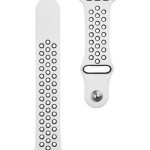 Strap Tactical Apple Watch 42/44/45mm Double Silicone Strap White Black