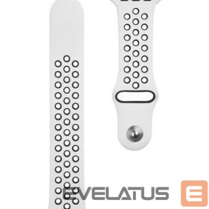 Strap Tactical Apple Watch 42/44/45mm Double Silicone Strap White Black