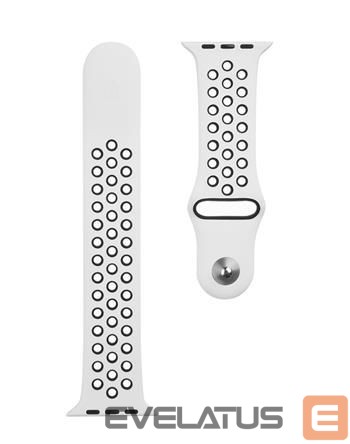 Strap Tactical Apple Watch 42/44/45mm Double Silicone Strap White Black