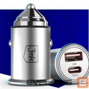 Auto charger 3MK  Hyper Car Charger Type-C + USB ports QC 4.0 + PD 30W 