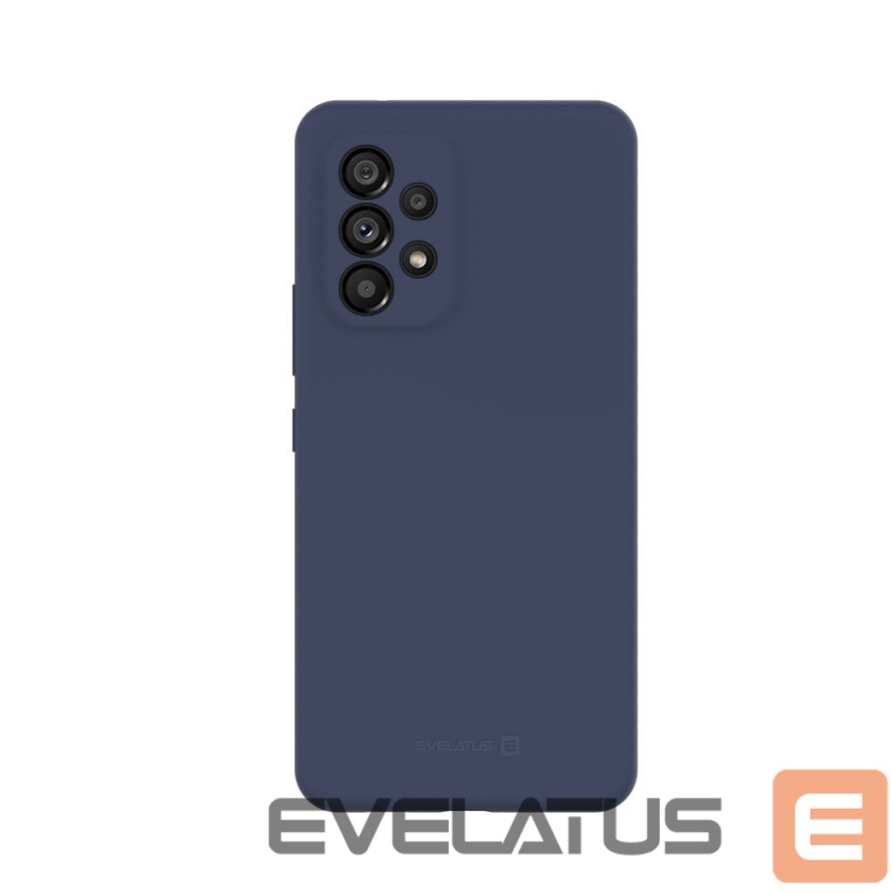 Back panel cover Evelatus Samsung Galaxy A53 5G Premium Soft Touch Silicone Case Midnight Blue
