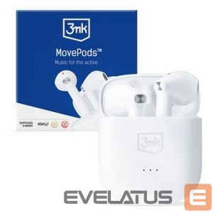 Wireless headphones 3MK  MovePods 6.5 hours Bluetooth 5.3 White